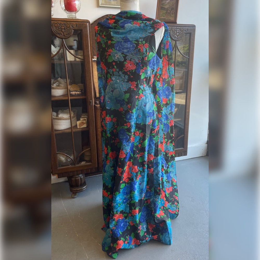 Vintage 70s Floral Maxi Dress